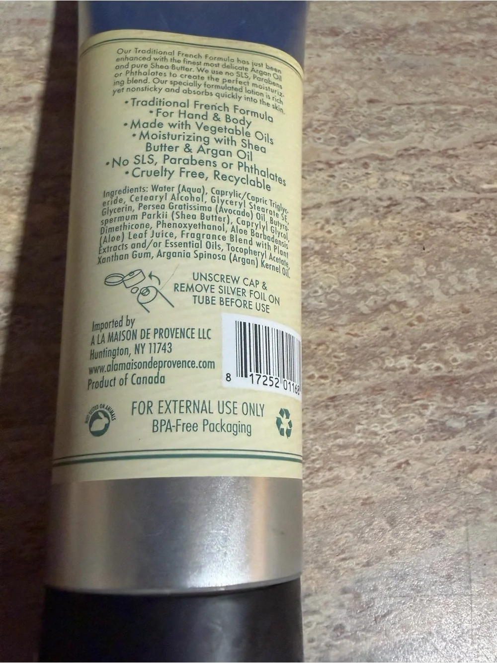 A La Maison de Provence Fresh Sea Salt Hand & Body Lotion -